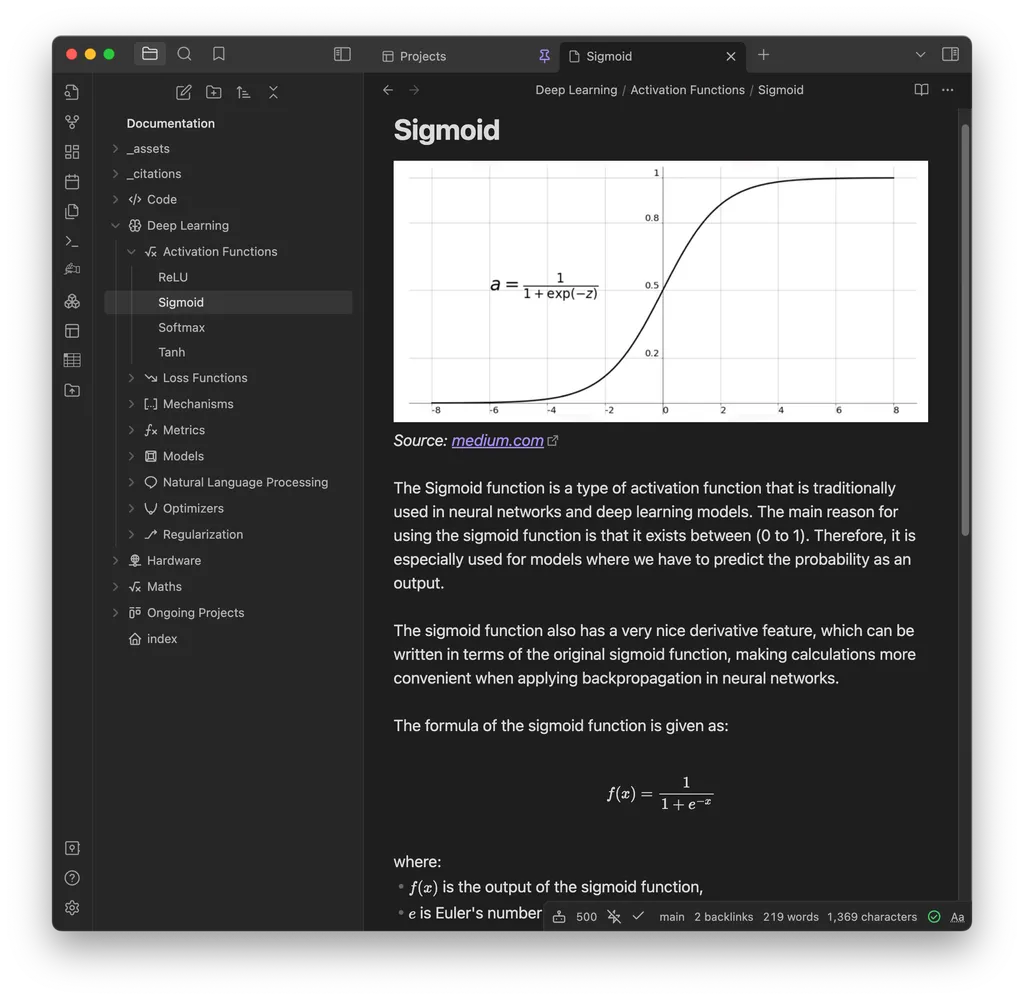 Obsidian Interface